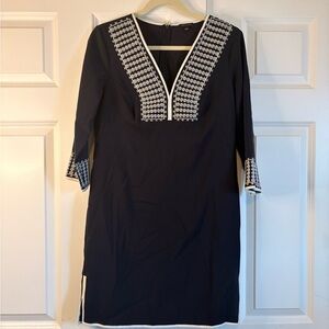 Ann Taylor Embroidered Kaftan Shift Dress